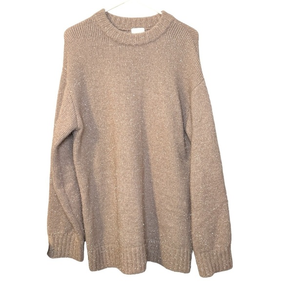H&M Sweaters - H&M shimmer Knit sweater womens medium pink beige
